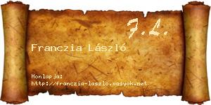 Franczia László névjegykártya