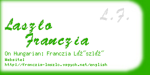 laszlo franczia business card